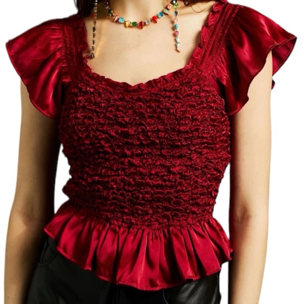 Love the label NYC Annika top in mulberry size XS NWT - Picture 7 of 7